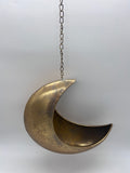 Large Hanging Brass Moon