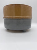 Mustard and Blue Plant Pot