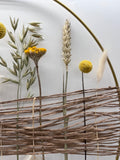 Yellow Dried Flower Wall Hanging