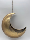 Large Hanging Brass Moon