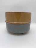 Mustard and Blue Plant Pot