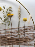 Yellow Dried Flower Wall Hanging